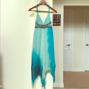 Gown dress wedding evening ombré sold beaded dress